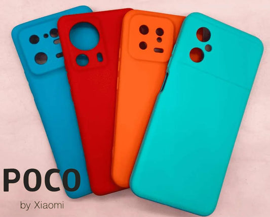 Capinha de Silicone Colorido Interior Aveludado - Xiaomi Linha POCO