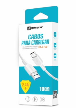 Cabo de Dados - Carregador Sumerx - USB - USB Mini v8