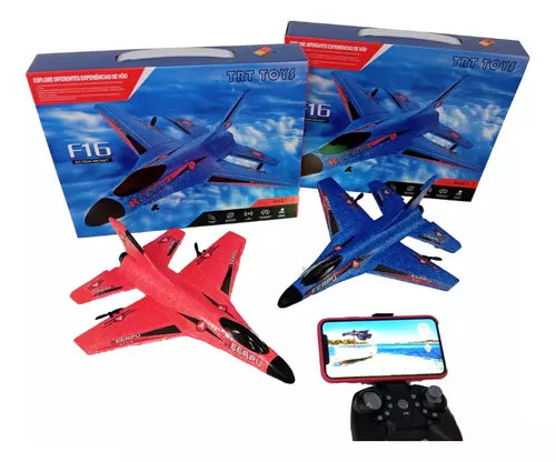 Avião Controle Remoto The Minator 2.4g Su35 Planador Cor Azul - Com Câmera