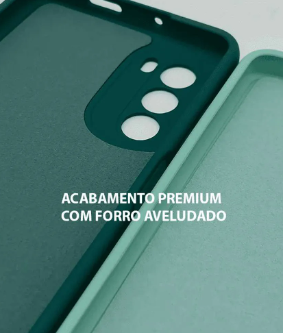 Capinha de Silicone Colorido Interior Aveludado - Xiaomi Linha RedMi