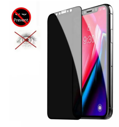 Película de Privacidade Anti Espião - Cerâmica 9D Flexível - iPhone 7 ao 16 Pro Max